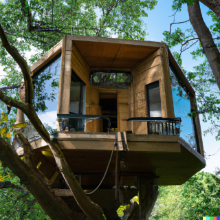 DALL·E 2022-11-07 23.55.47 - Fediverse digital network headquarters in a treehouse.png